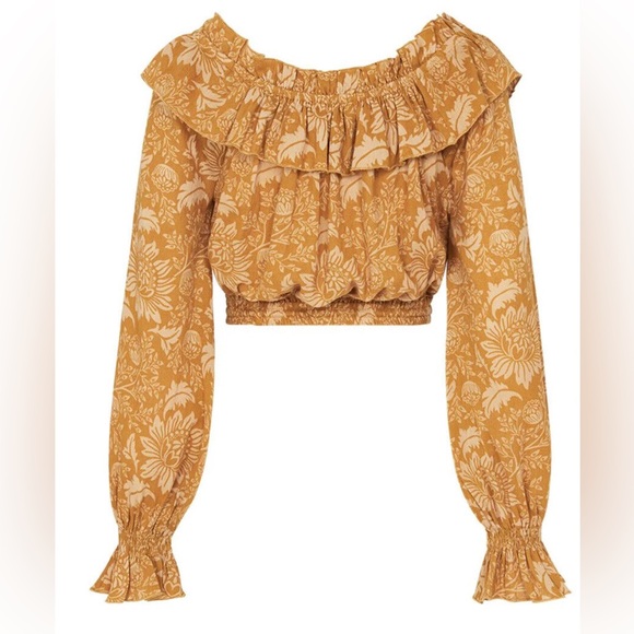 Spell and the Gypsy Lioness Peasant Blouse in
Caramel - Picture 4 of 13